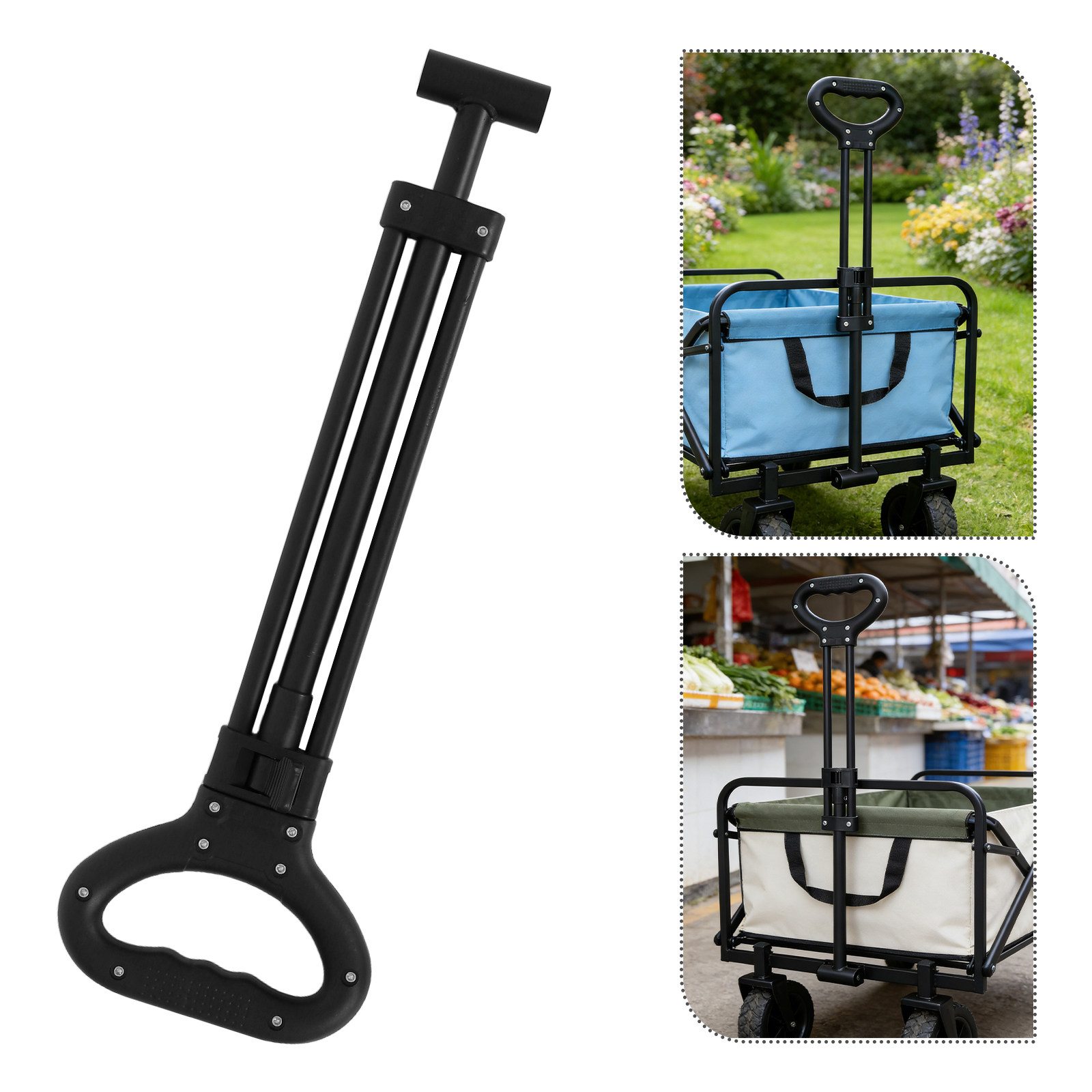 Outdoor Camping Trolley - مجموعة واحدة من مقابض الدفع القابلة