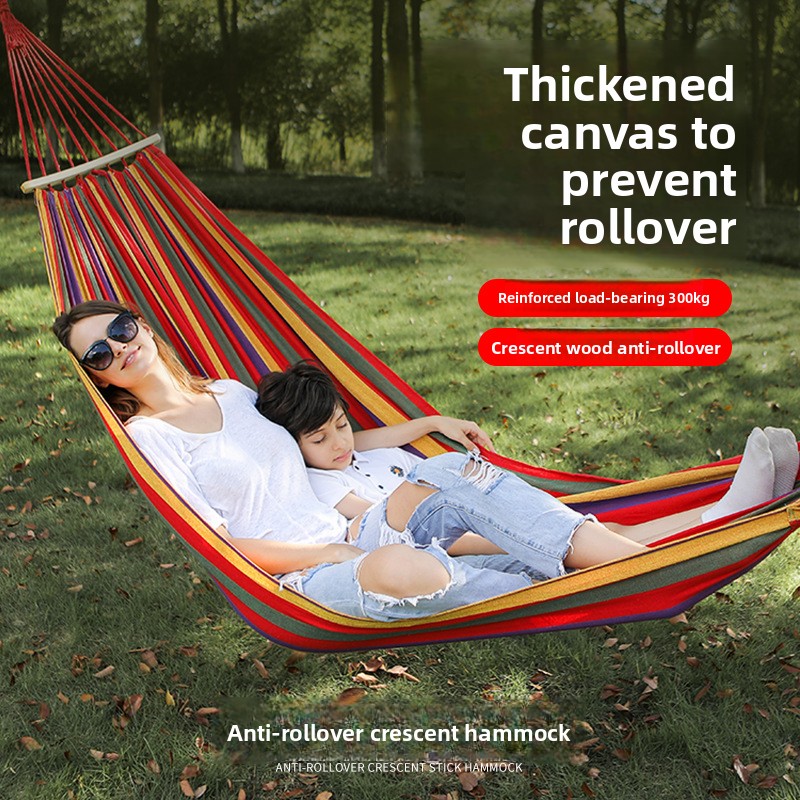 Outdoor Camping Hammock Chair - أرجوحة تخييم مزدوجة مضادة للانقلاب، كرسي