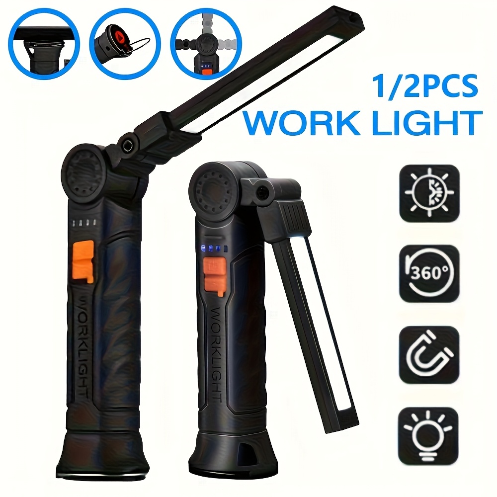 Battery Outdoor Camping - مصباح يدوي محمول بتقنية COB LED