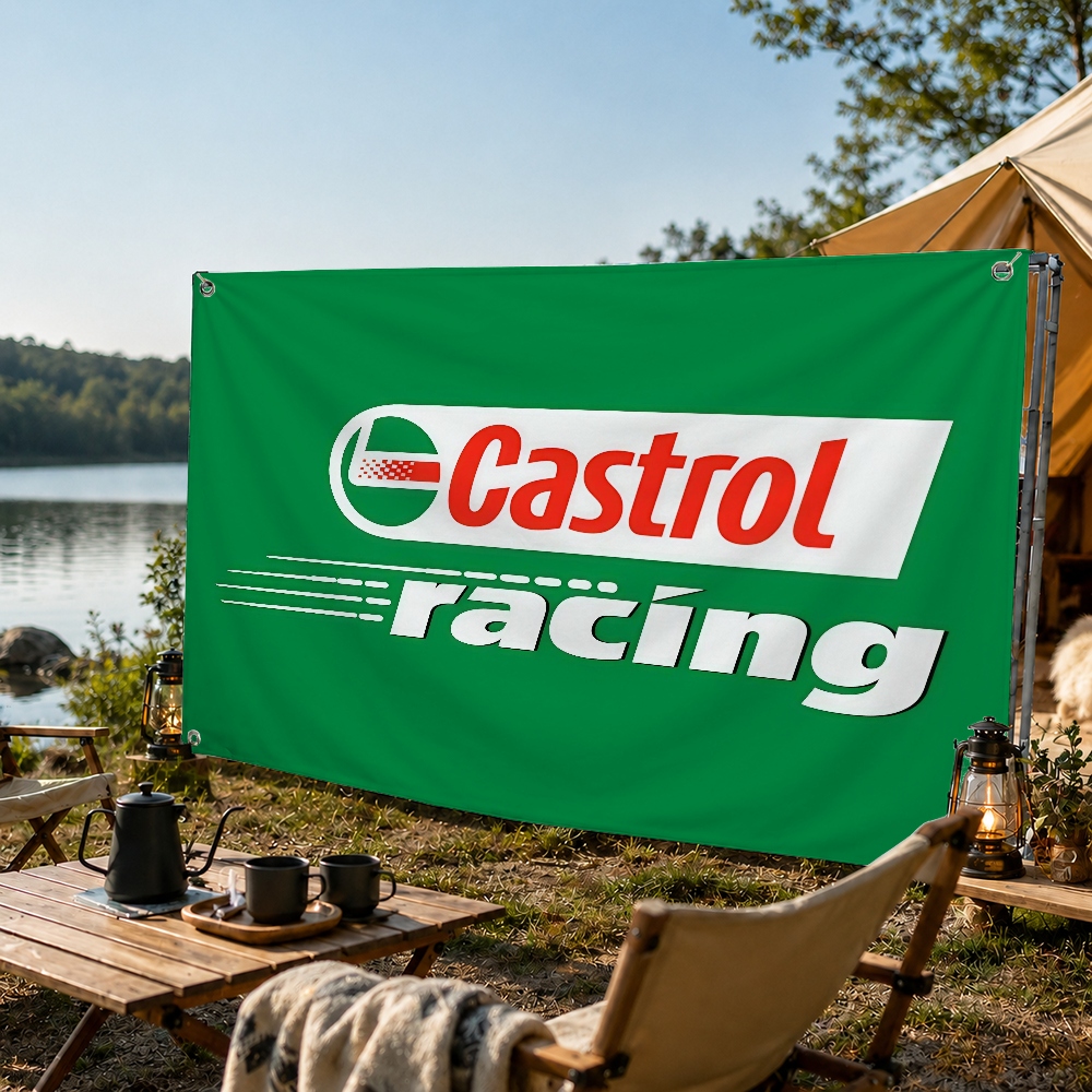 راية زينة لعلامة كاسترول موتور - مراجعة Outdoor Camping Brand وسعره