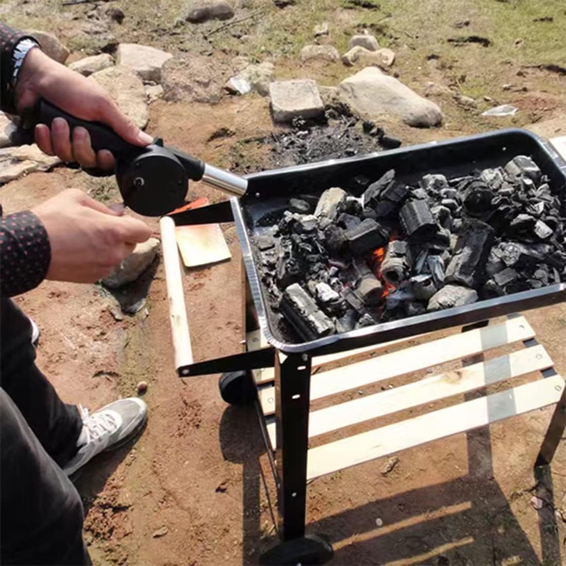 منفاخ هواء محمول للشواء في اله - مراجعة Outdoor Camping Burner وسعره