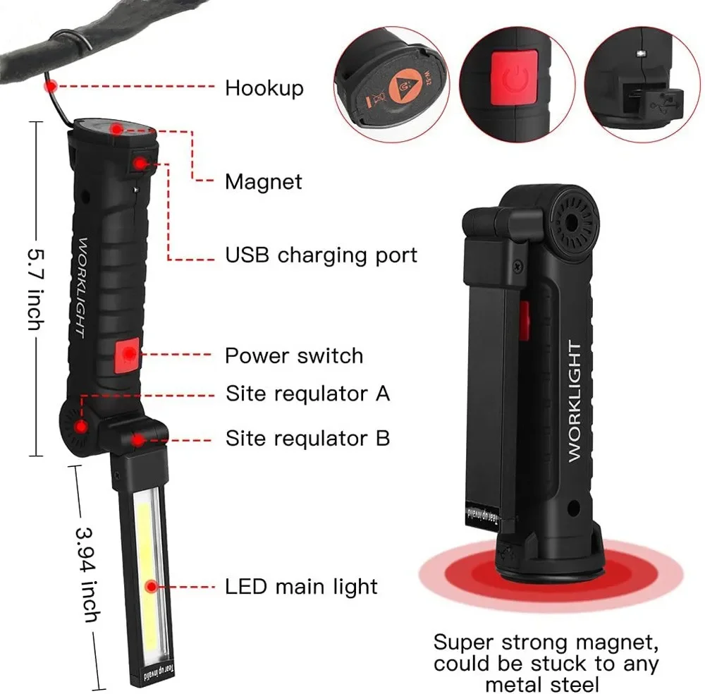 المحمولة COB مصباح ليد جيب USB - مراجعة Camping Lantern وسعره