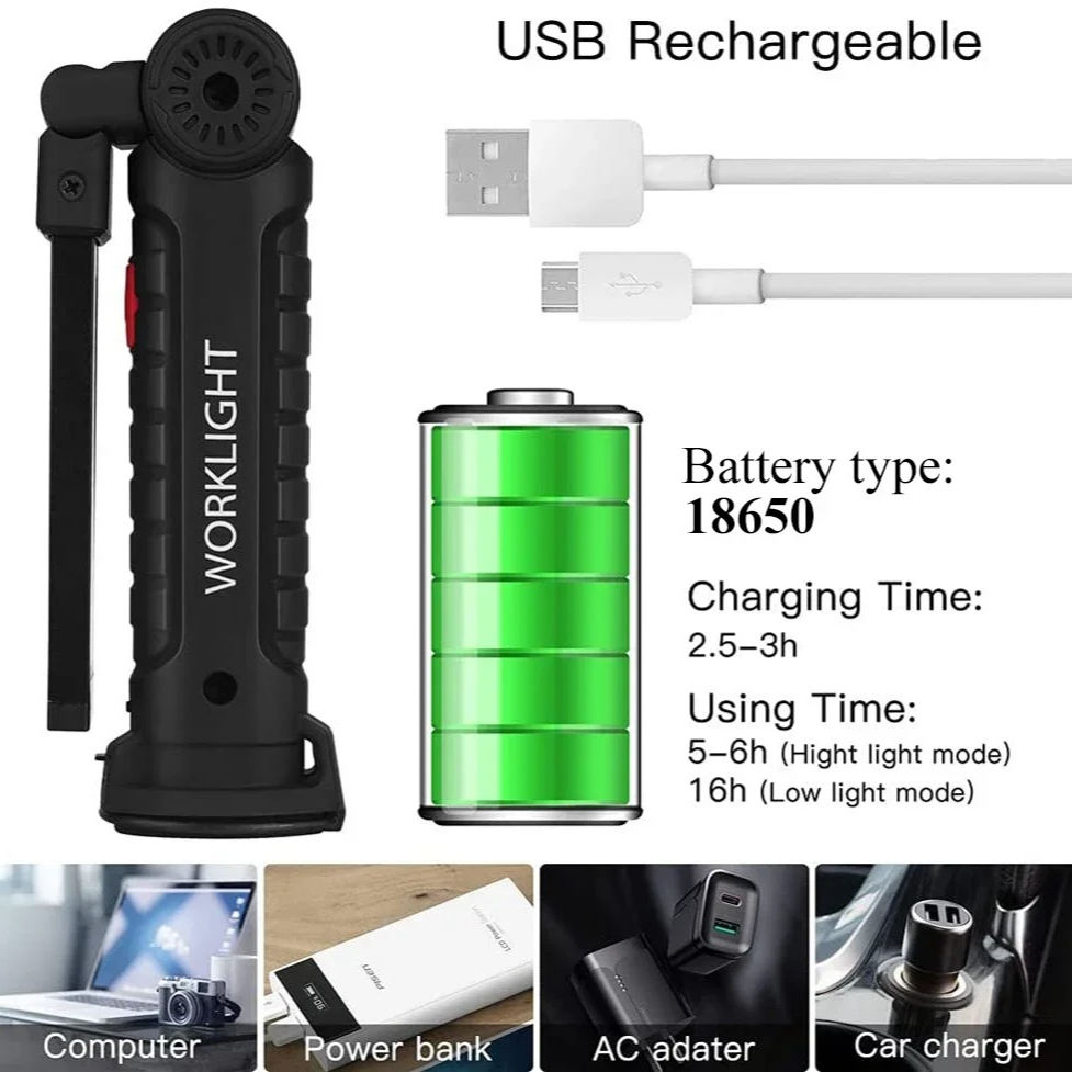 المحمولة COB مصباح ليد جيب USB - مراجعة Camping Lantern وسعره
