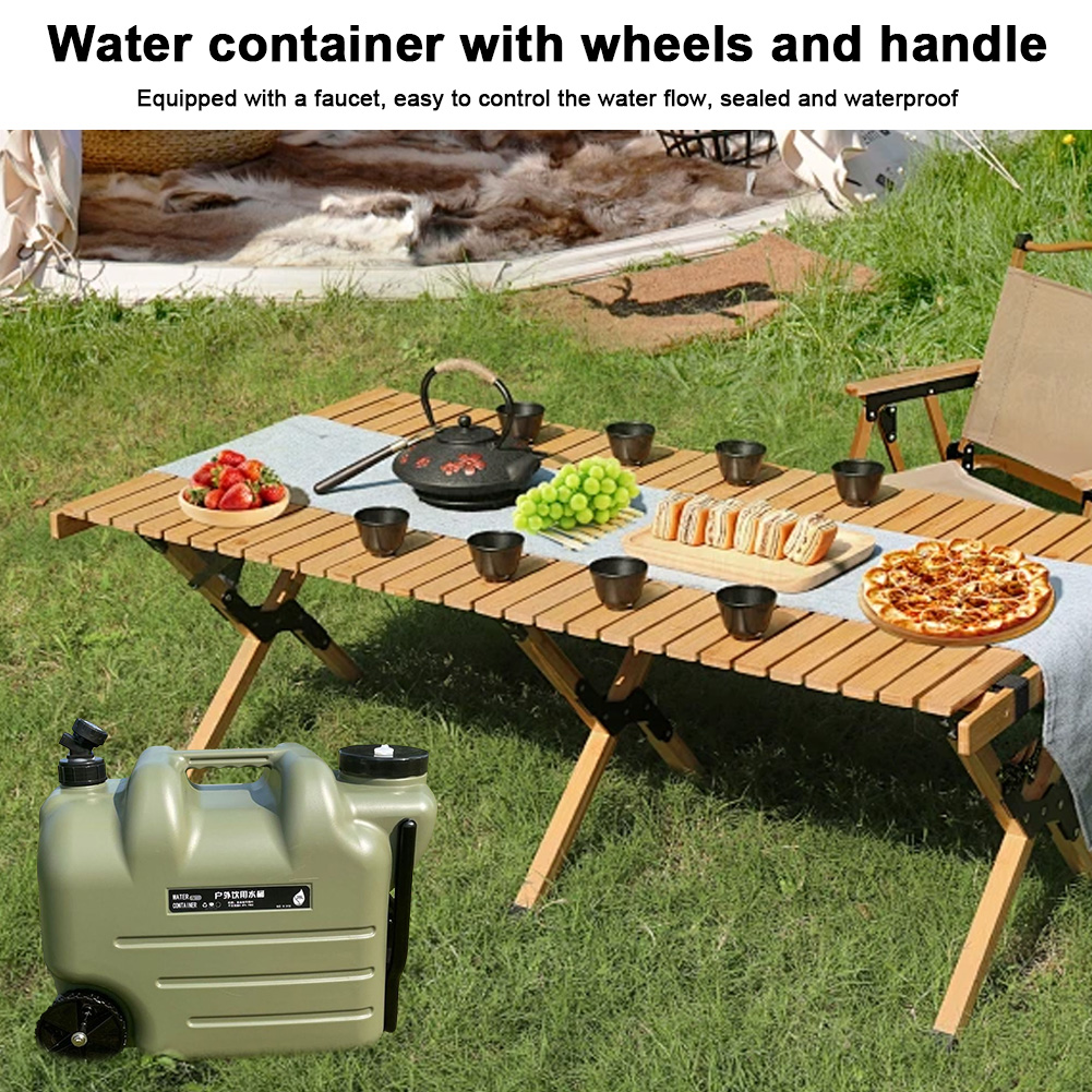 دلو التخييم الخارجي مع صنبور و - مراجعة Outdoor Camping Water Tank وسعره