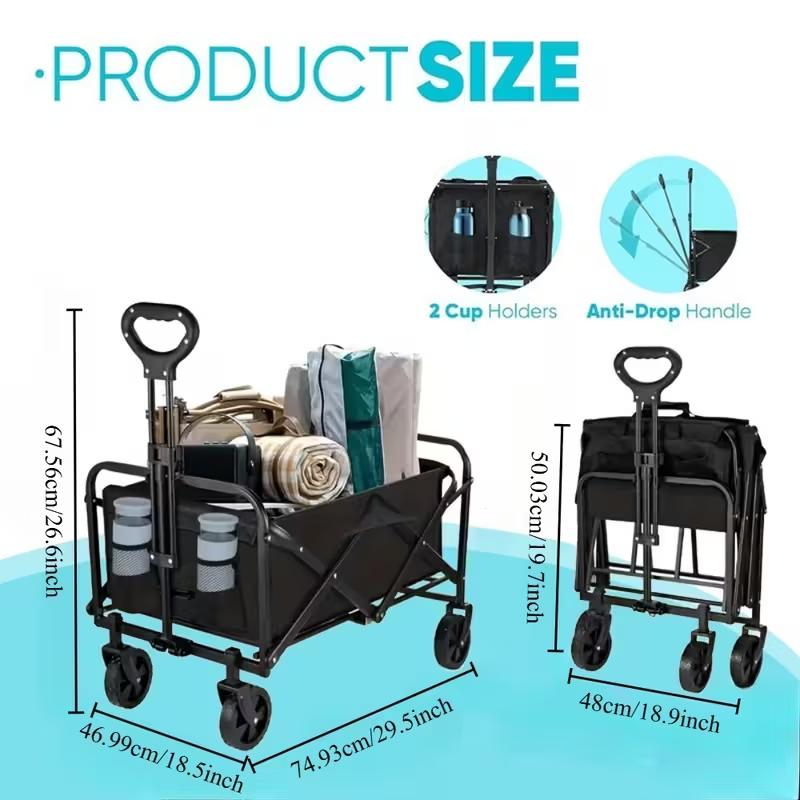 عربة قابلة للطي متعددة الاستخد - مراجعة Outdoor Camping Trolley وسعره