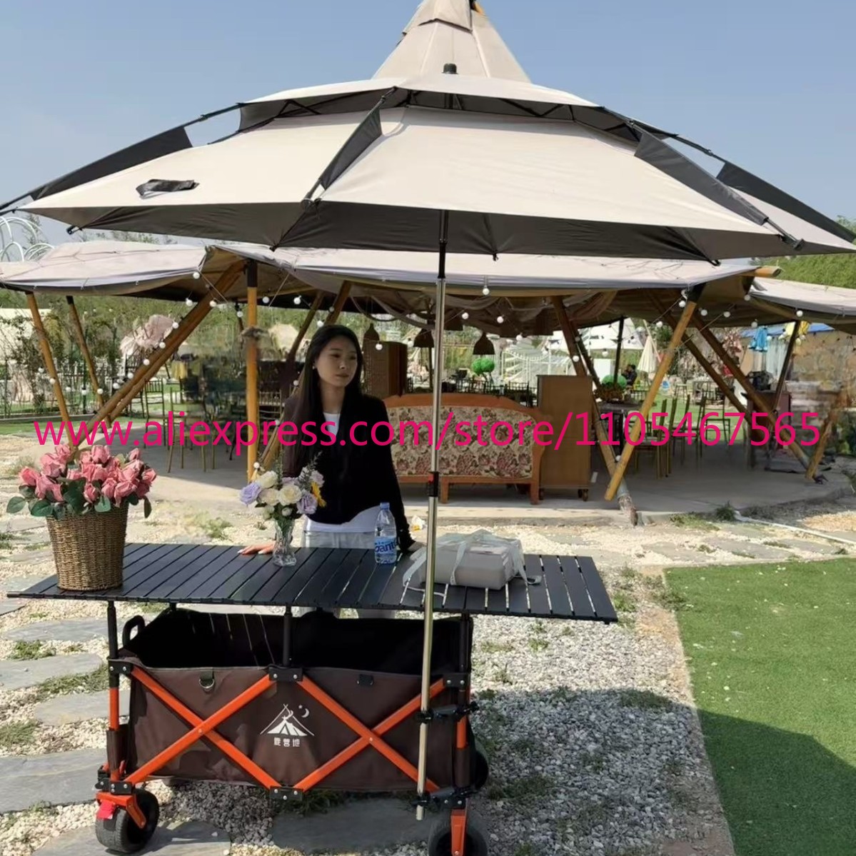 عربة تخييم كبيرة قابلة للطي مع - مراجعة Outdoor Camping Trolley وسعره