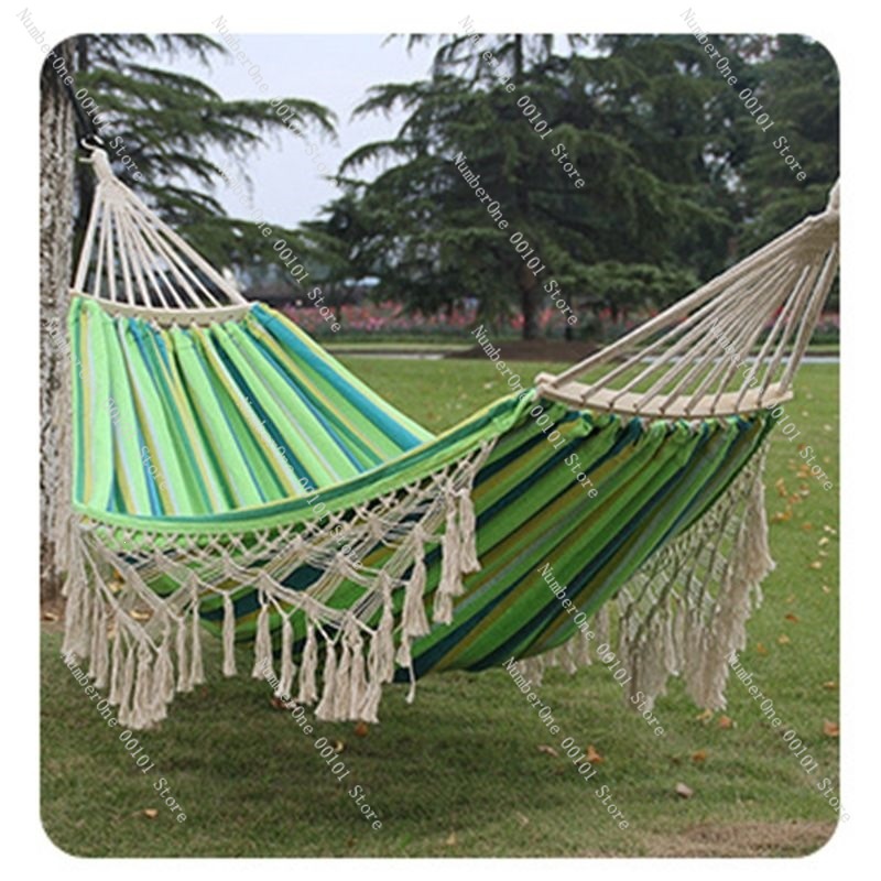أرجوحة قماشية مزدوجة مع شراشيب - مراجعة Outdoor Camping Hammock Chair وسعره