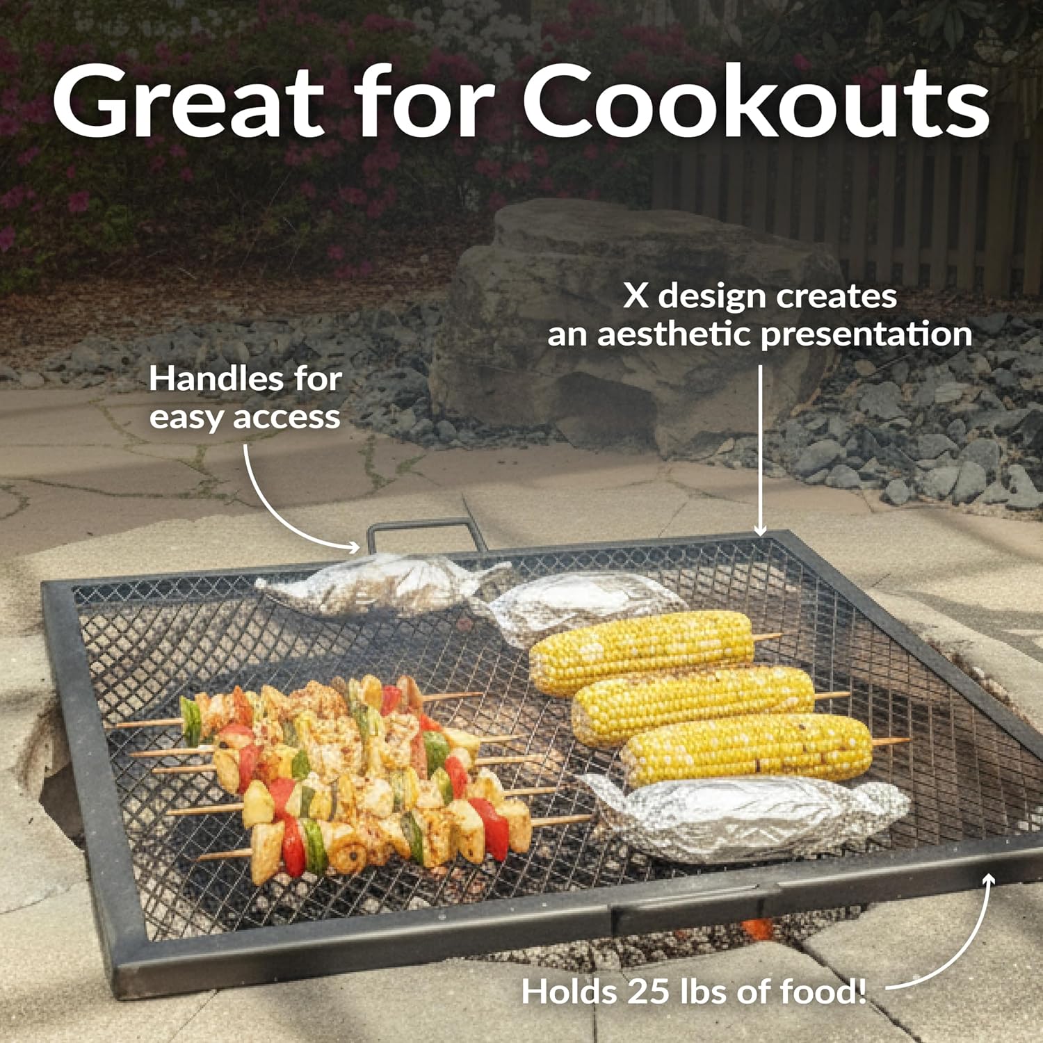 شبكة شواء فولاذية متينة مقاس 4 - مراجعة Cooking Outdoor Camping وسعره