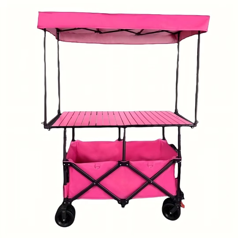 عربة طاولة فولاذية قابلة للطي  - مراجعة Outdoor Camping Trolley وسعره